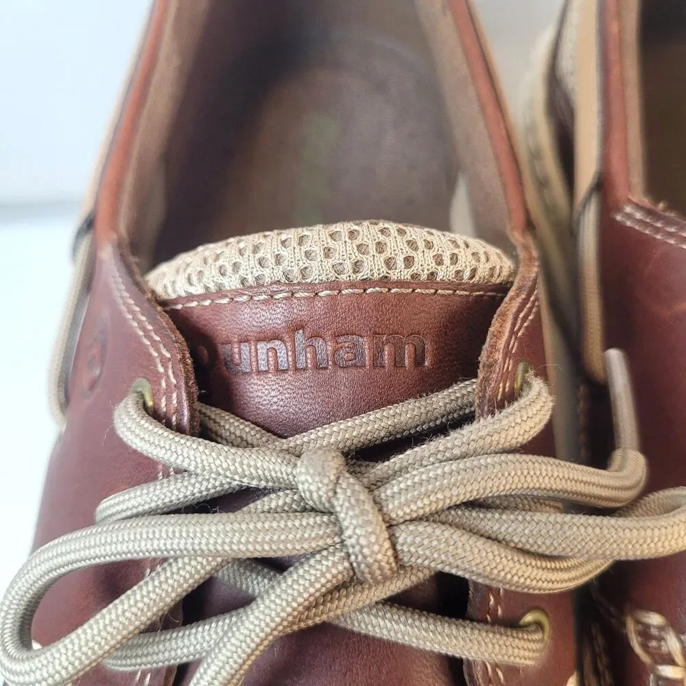 Dunham Men's Captain Brown Leather Vented Boat 8.5 Shoes MCN410BR Excellent